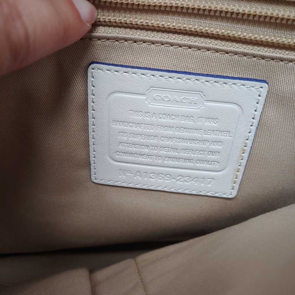 Coach White and Purple Women's Bag - Picture 9 of 10